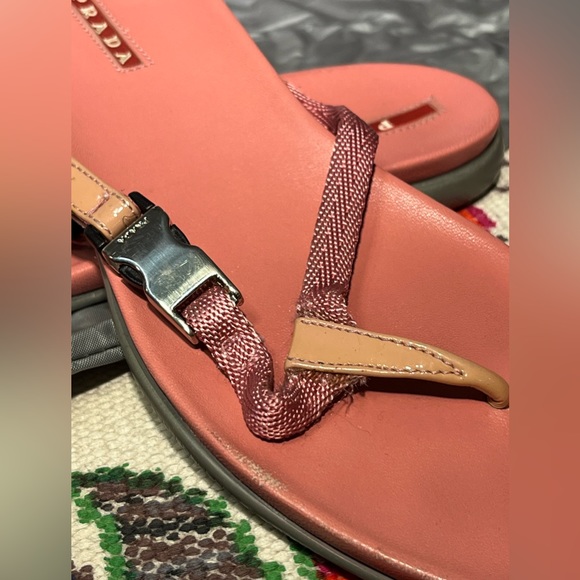 PRADA pink flip flops sandals 7.5 EUC - Picture 5 of 16